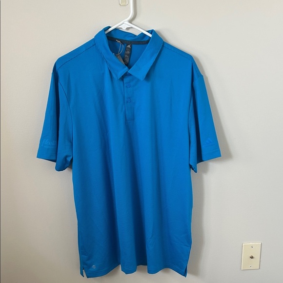 Adidas Men's Vibrant Blue Golf  Shirt - Picture 1 of 5